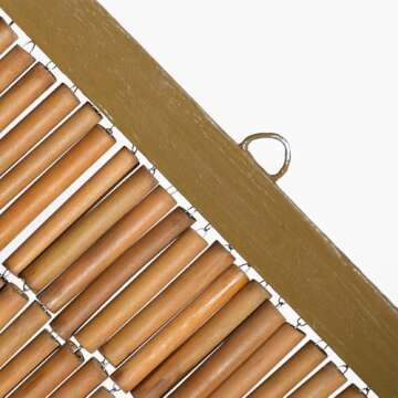 Minimalist Natural Wooden Beaded Curtain - Durable Wood Beads for Doorways & Home Decor - Ideal for Enhancing a Simple Elegant Style (79'' L x 36'' W)