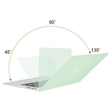 MOSISO Compatible with MacBook Air 13 inch Case (Models: A1369 & A1466, Older Version 2010-2017 Release), Protective Plastic Hard Shell Case & Keyboard Cover & Screen Protector, Honeydew Green