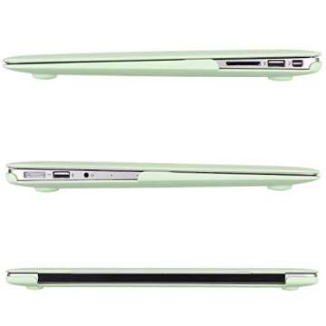 MOSISO Compatible with MacBook Air 13 inch Case (Models: A1369 & A1466, Older Version 2010-2017 Release), Protective Plastic Hard Shell Case & Keyboard Cover & Screen Protector, Honeydew Green