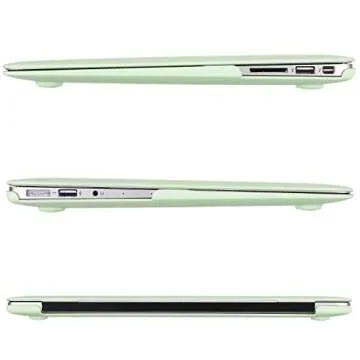 MOSISO Compatible with MacBook Air 13 inch Case (Models: A1369 & A1466, Older Version 2010-2017 Release), Protective Plastic Hard Shell Case & Keyboard Cover & Screen Protector, Honeydew Green