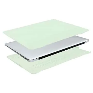 MOSISO Compatible with MacBook Air 13 inch Case (Models: A1369 & A1466, Older Version 2010-2017 Release), Protective Plastic Hard Shell Case & Keyboard Cover & Screen Protector, Honeydew Green