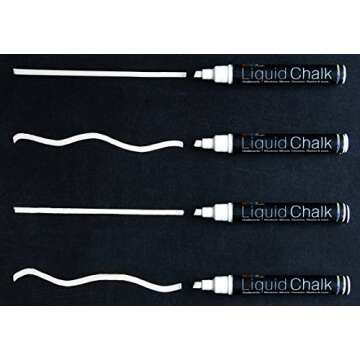 Inspired By Craft Bright White Liquid Chalk Markers Best for Kids Craft, Teacher Supplies, Bistro Chalkboard, Premium Chalk Ink, 6mm, Chisel Tip, 4 Piece