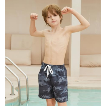 Comfortable Boys Swim Trunks with Compression Liner