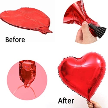18 Inch Red Mylar Heart Balloons for Romantic Celebrations