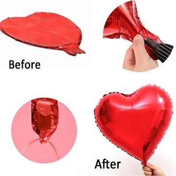 18 Inch Red Mylar Heart Balloons for Romantic Celebrations