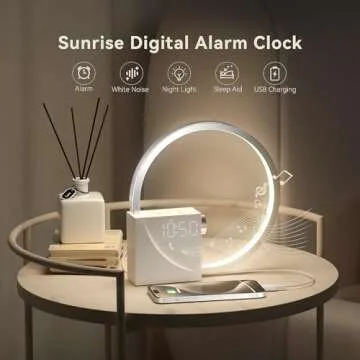 Vivilumens Sunrise Digital Alarm Clock with Sound Machine
