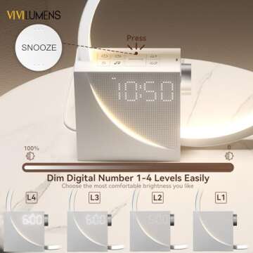 Vivilumens Sunrise Alarm Clock with Sound Machine