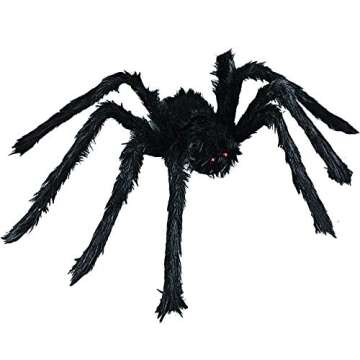 6 Halloween Spider Decorations, Realistic Hairy Spiders Set, Giant Scary Spider Props for Yard, Indo...