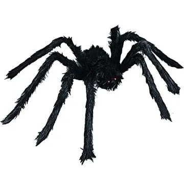 6 Halloween Spider Decorations, Realistic Hairy Spiders Set, Giant Scary Spider Props for Yard, Indo...