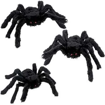 Realistic 6 Halloween Spider Decorations for Spooky Fun