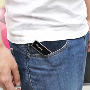 Jackery [The Smallest] Mini 3350mAh Portable Charger Power Outdoors - External Battery Pack, Premium Aluminum Power Bank, Portable Phone Charger for Smartphone (Black)