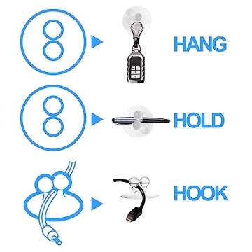 Draamfarm Jot PVC Suction Hooks for Ultimate Organization