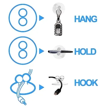 Draamfarm Jot PVC Suction Hooks for Ultimate Organization