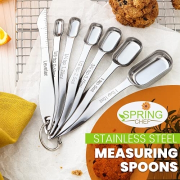 Spring Chef Stainless Steel Measuring Spoons for Precise Cooking