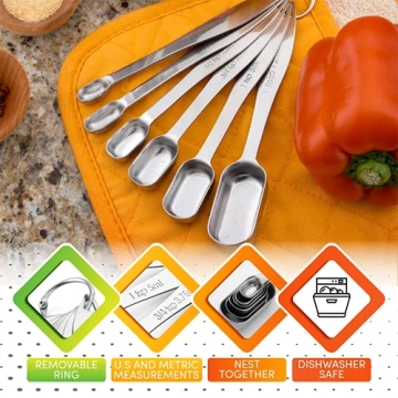 Spring Chef Stainless Steel Measuring Spoons for Precise Cooking