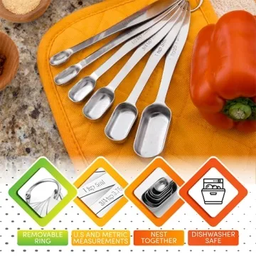 Spring Chef Stainless Steel Measuring Spoons for Precise Cooking