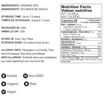 Organic Dark Rye Flour for Healthy Baking