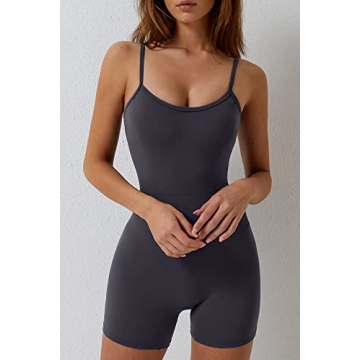 QINSEN Womens Jumpsuit with Built-in Bra and Comfort Fit