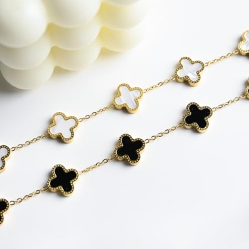 Trendy 18K Gold Plated Clover Bracelet for Women