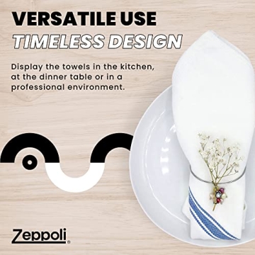 Zeppoli Classic Dish Towels Pack of 15 - 100% Cotton