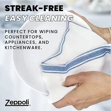 Zeppoli Classic Dish Towels Pack of 15 - 100% Cotton