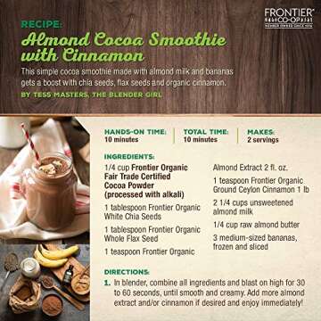 Frontier Organic Ceylon Ground Cinnamon, 1-Pound Bulk Bag, Non-GMO Fair-Trade Certified Organic Cinnamon Powder