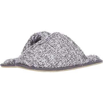 Barefoot Dreams CozyChic Cozy Slippers for Women, Graphite-White-M