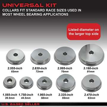 ABN Bearing Race and Seal Bush Driver Set with Carrying Case – Master / Universal Kit for Automotive Wheel Bearings