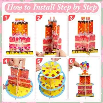 Dianelhall 2 Pcs Birthday Money Holder for Gift Colorful Happy Birthday Double Layer Cash Stand with 26 Holes Money Holder Cash Gift Ideas for Boys Girls Birth Party Favor