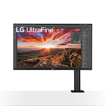LG 32UN880-B 32" UltraFine Display Ergo UHD 4K IPS Display with HDR 10 Compatibility and USB Type-C ...