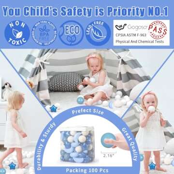 GOGOSO Ball Pit Balls for Toddlers Stars Moon Shapes