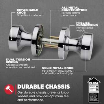 Kwikset Pismo Interior Door Knob for Privacy & Style