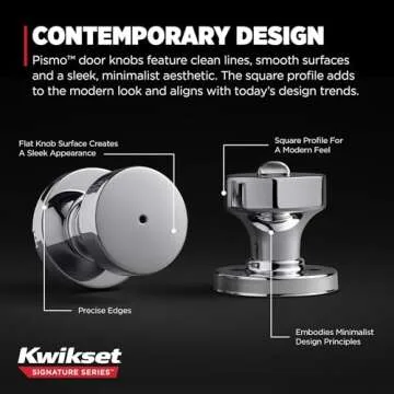 Kwikset Pismo Interior Door Knob for Privacy & Style
