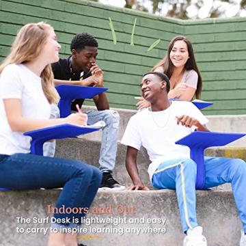 ECR4Kids The Surf Portable Lap Desk, Flexible Seating, Blue