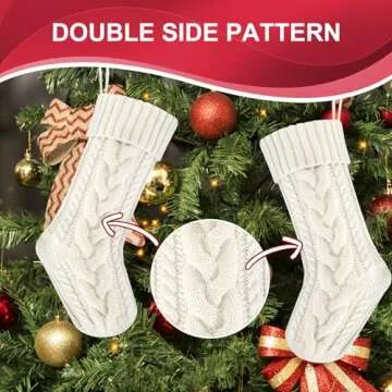 Kunyida Double-Sided Vintage Christmas Stockings