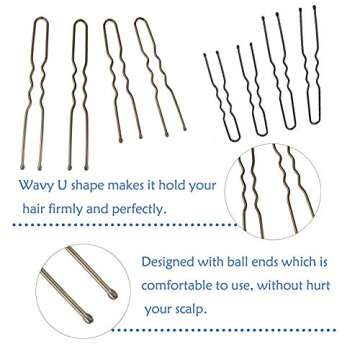 200Pcs 6cm U Shaped Hair Pins - Perfect for Up-Dos & Styles