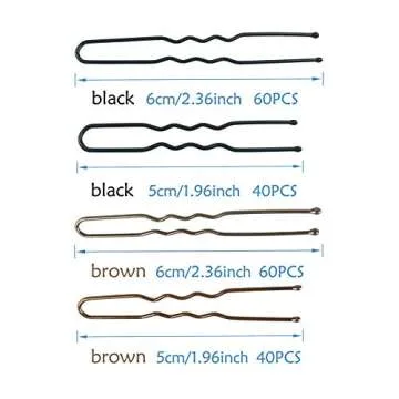 200Pcs U Shaped Hair Pins with Storage Box for Stylish Hair