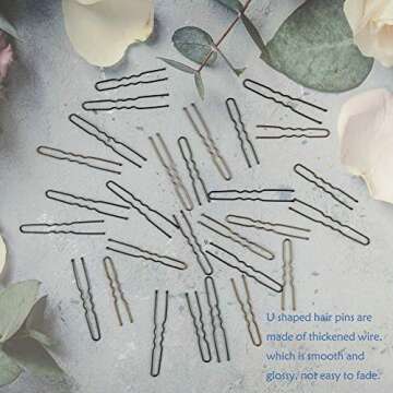 200Pcs U Shaped Hair Pins with Storage Box for Stylish Hair
