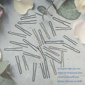 200Pcs U Shaped Hair Pins with Storage Box for Stylish Hair