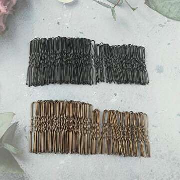 200Pcs U Shaped Hair Pins with Storage Box for Stylish Hair