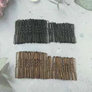 200Pcs U Shaped Hair Pins with Storage Box for Stylish Hair