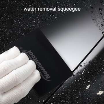 NEWISHTOOL Soft Silicone Squeegee, Small Squeegee for Vinyl, PPF Squeegee Window Tint Squeegee V-Blade Scraper for Window Film Application, Car Paint Protective Film Installation & Water Removal
