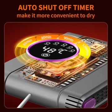 Whisper-Quiet Telescopic Boot and Glove Dryer with Timer