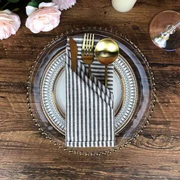 INFEI Cloth Napkins Set for Events & Home Use - 12 Pack