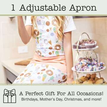 Sage and Stitch Adjustable Neck Cooking Apron for Chefs