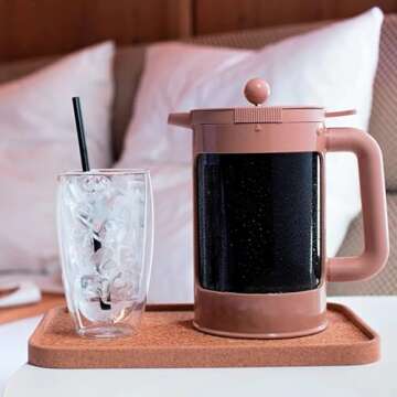 Cicike Double Walled Coffee Mug Set of 2 for Hot Beverages