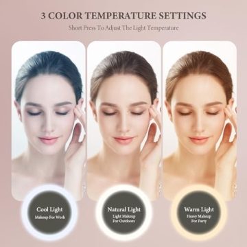 Behaesty Makeup Bag with LED Light, Adjustable Dividers