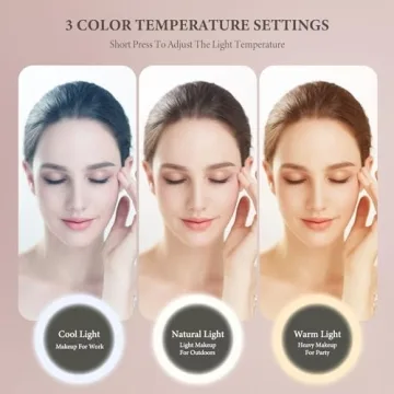 Behaesty Makeup Bag with LED Light, Adjustable Dividers