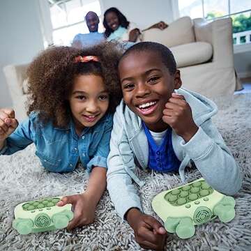 Hdcaravan Upgraded Handheld Quick Push Game for Kids 6-12, Sensory Fidget Toys for Kids 8-12, Party Favors Puzzle Pop Bubbles Birthday Gifts for 6 7 8 9 Year Old Boys Girls Teens Adults (Deer-Green)