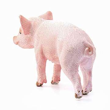 Schleich Farm World Piglet Standing Educational Figurine for Kids Ages 3-8, Pink